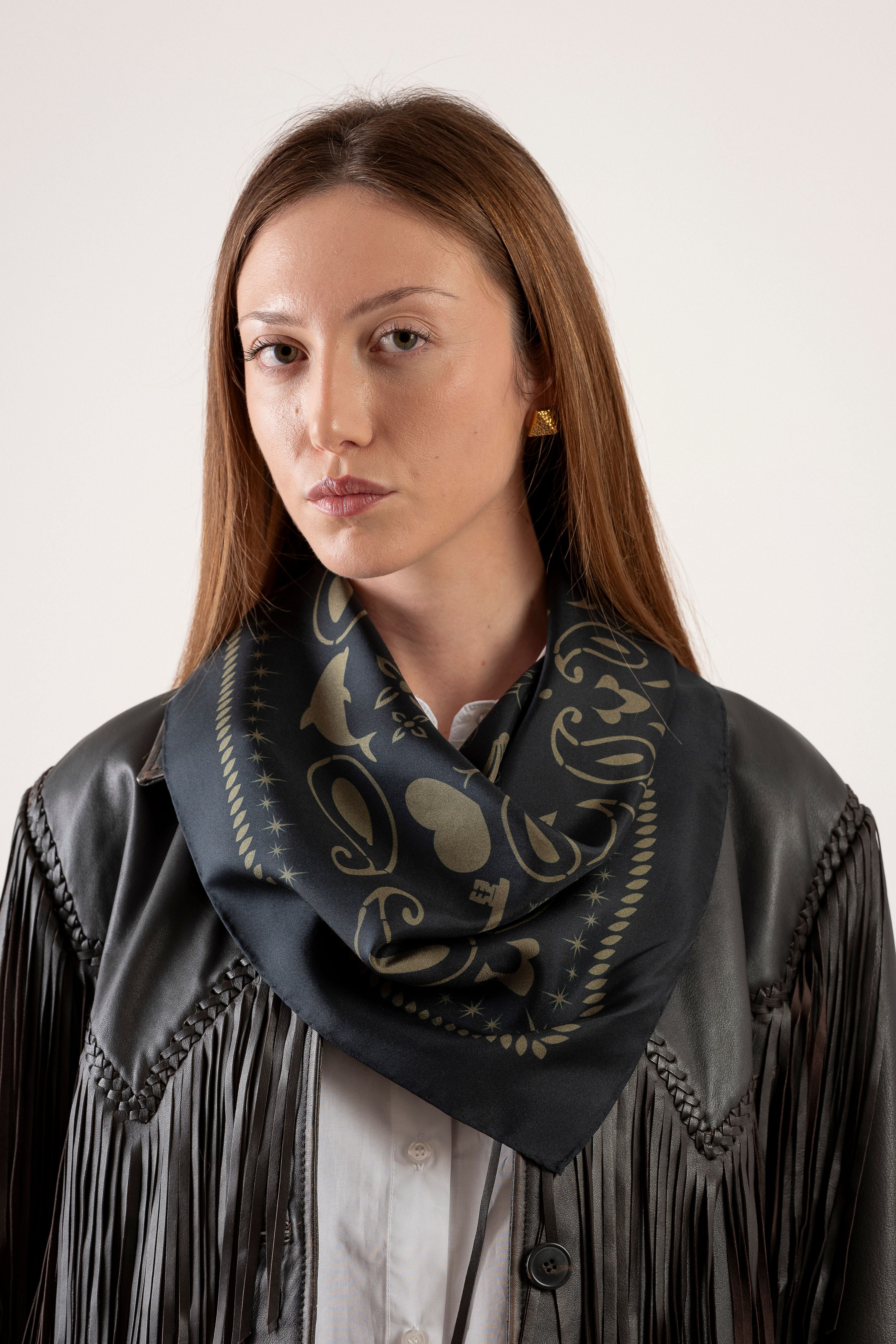 Foulard "Forte e Gentile" - Verde