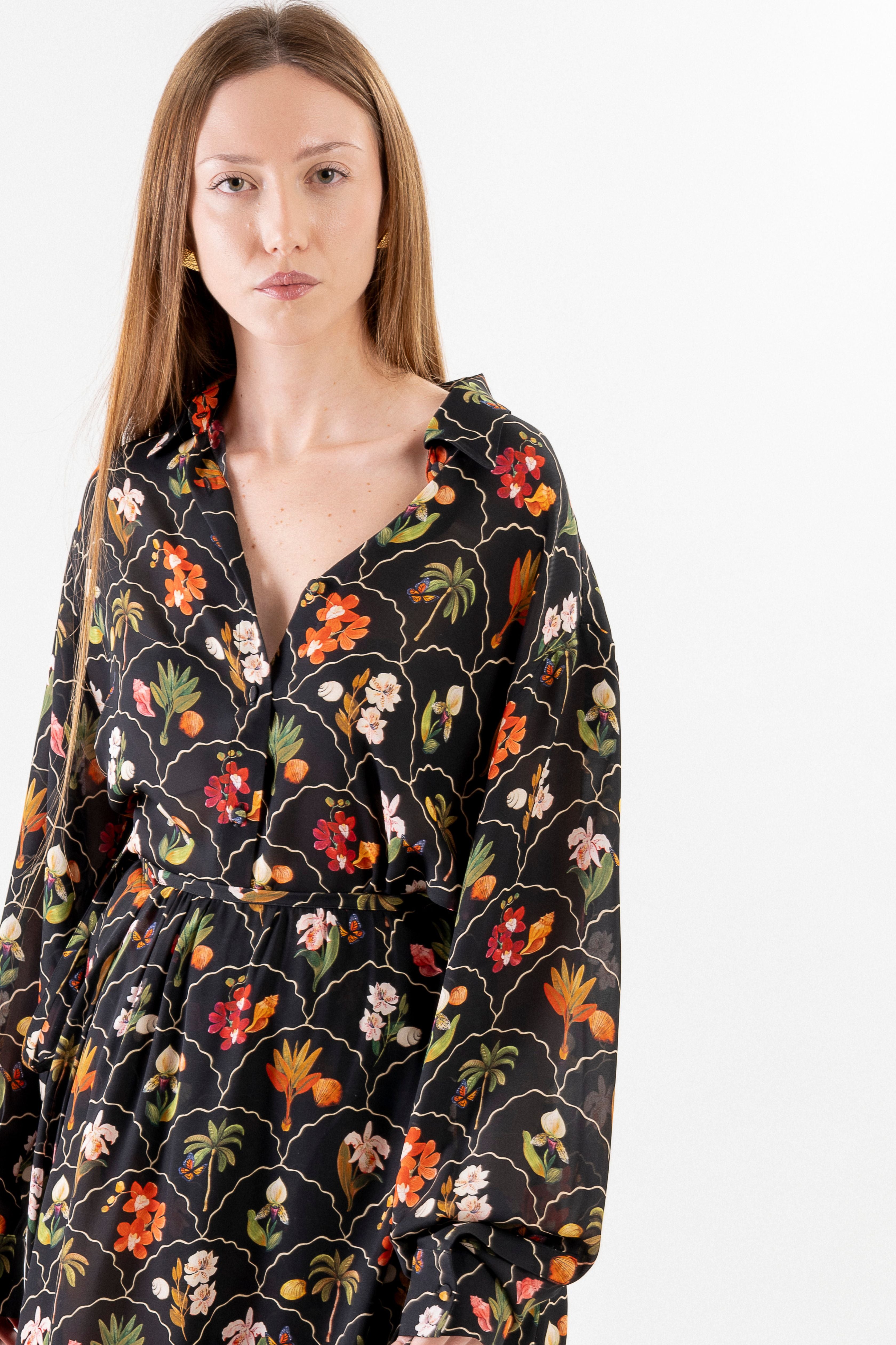 Sunset Shirt - Dark Botanica