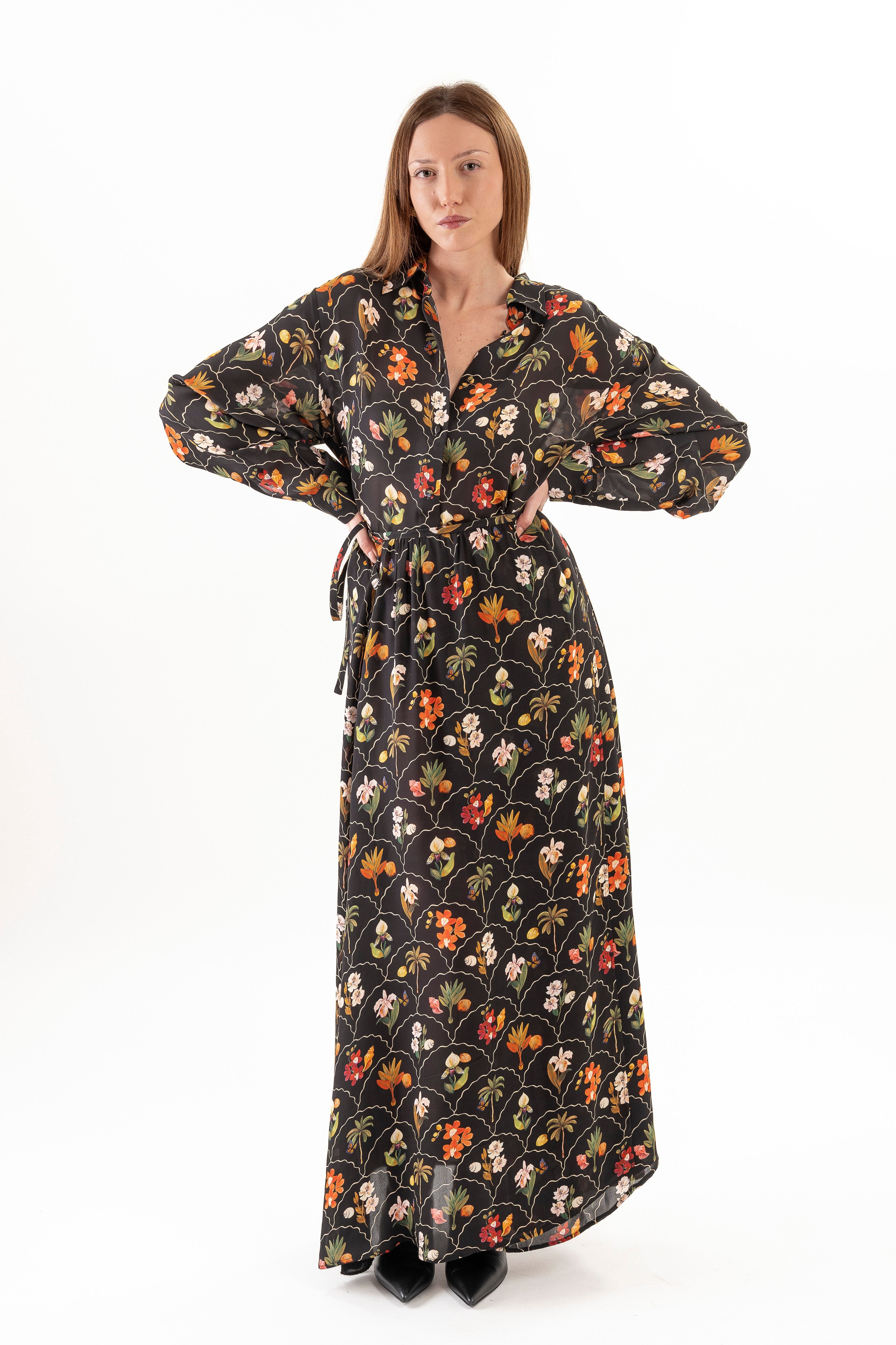 Sunset Shirt - Dark Botanica