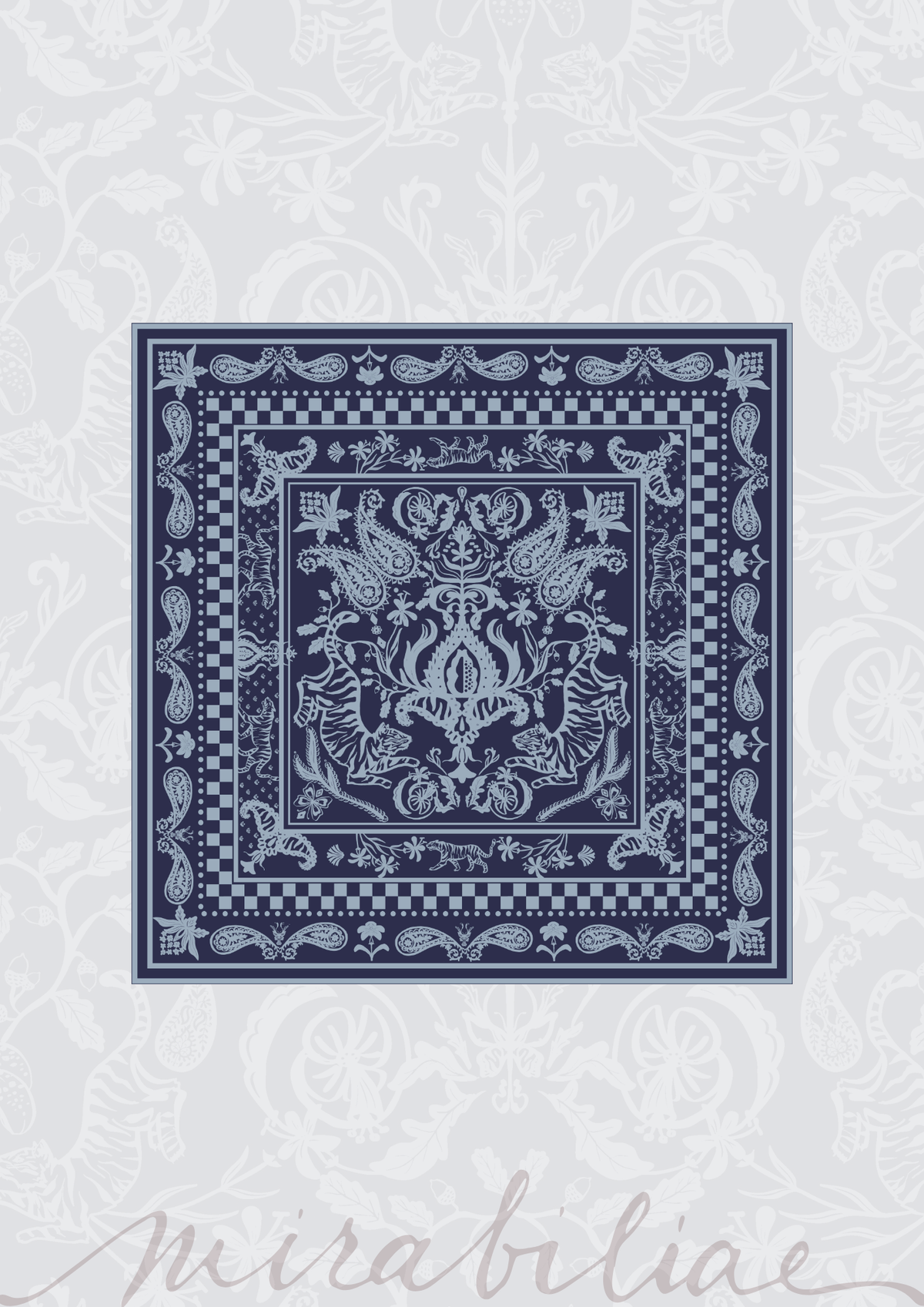 TIGER LILY SCARF - BLUE