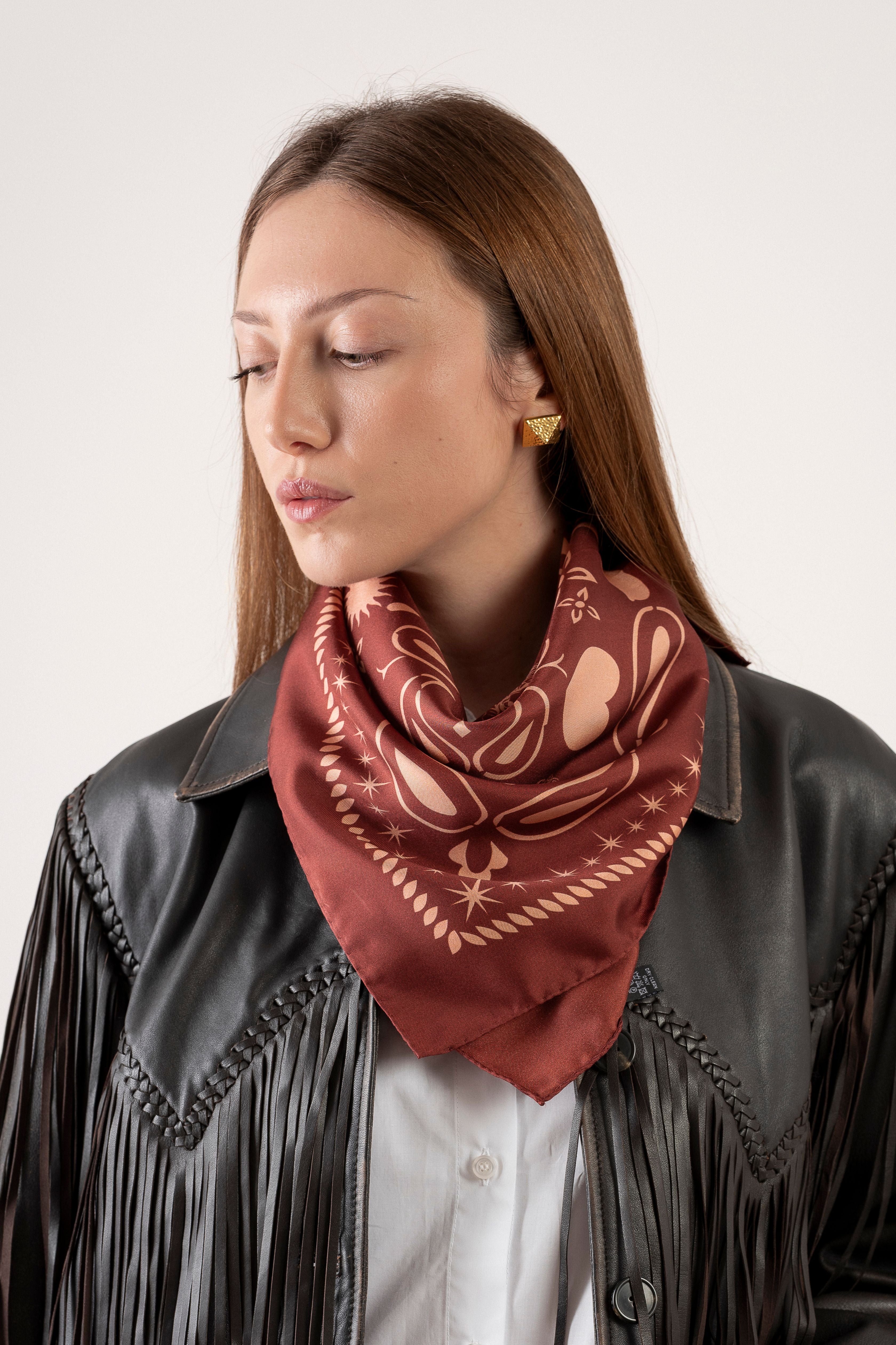 Foulard "Forte e Gentile" - Bordeuax