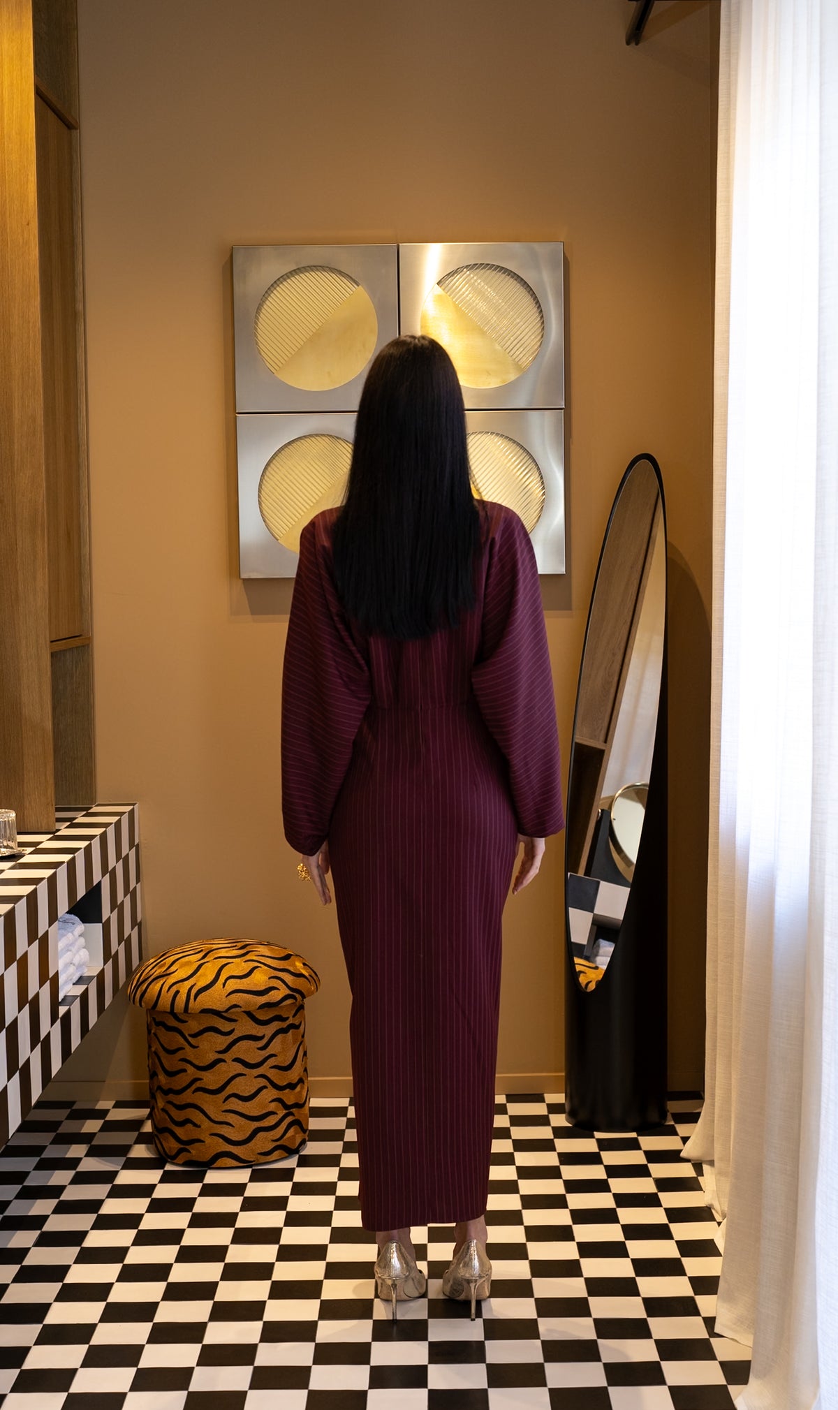 EUNICE DRESS - BURGUNDY ROYALE