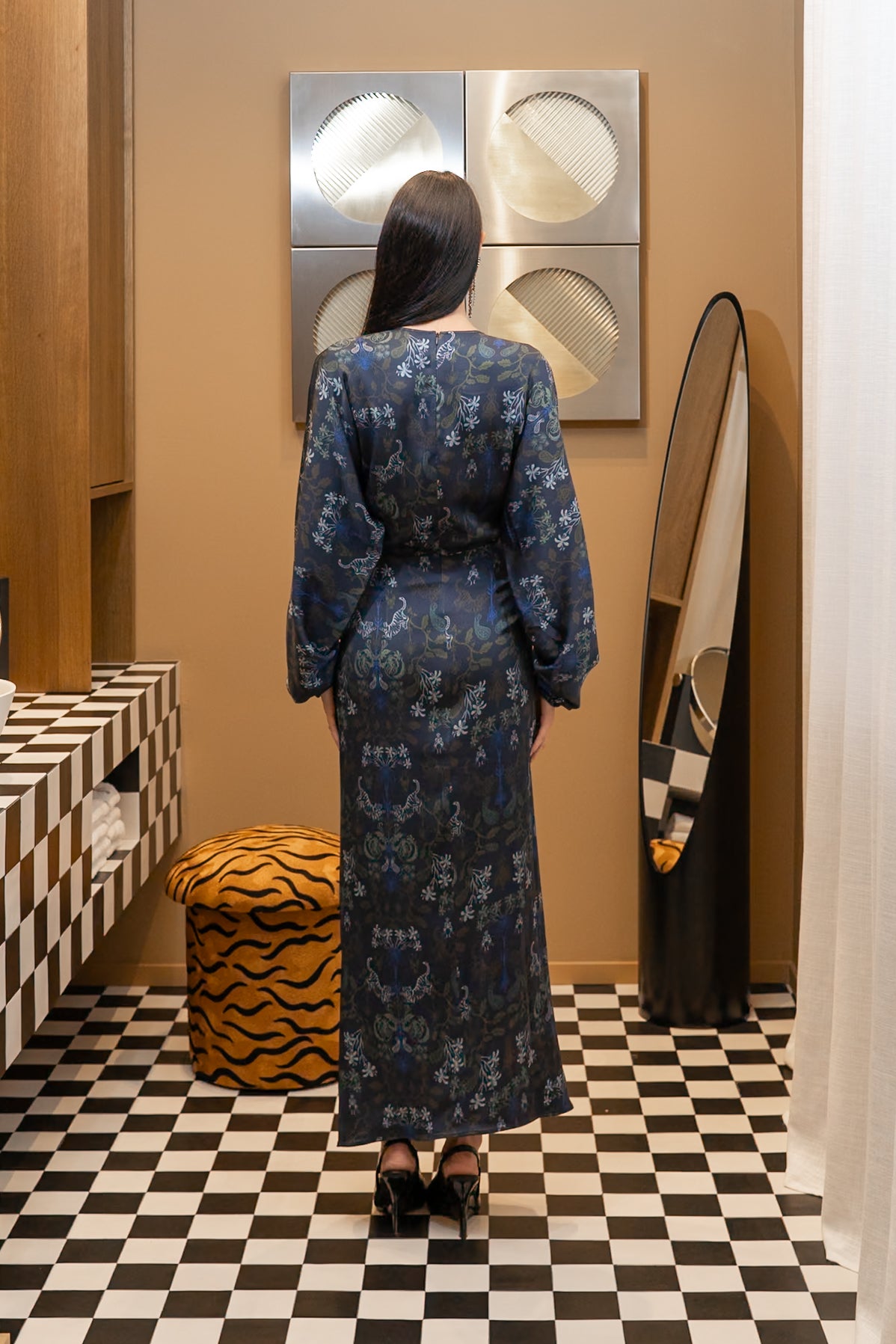 EUNICE DRESS - TIGER LILY NAVY