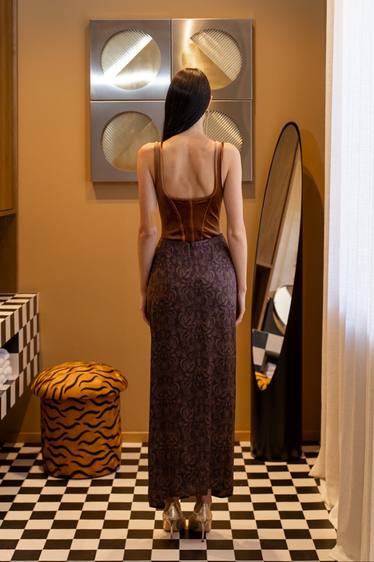 EUNICE SKIRT - ANIMALIA RUST