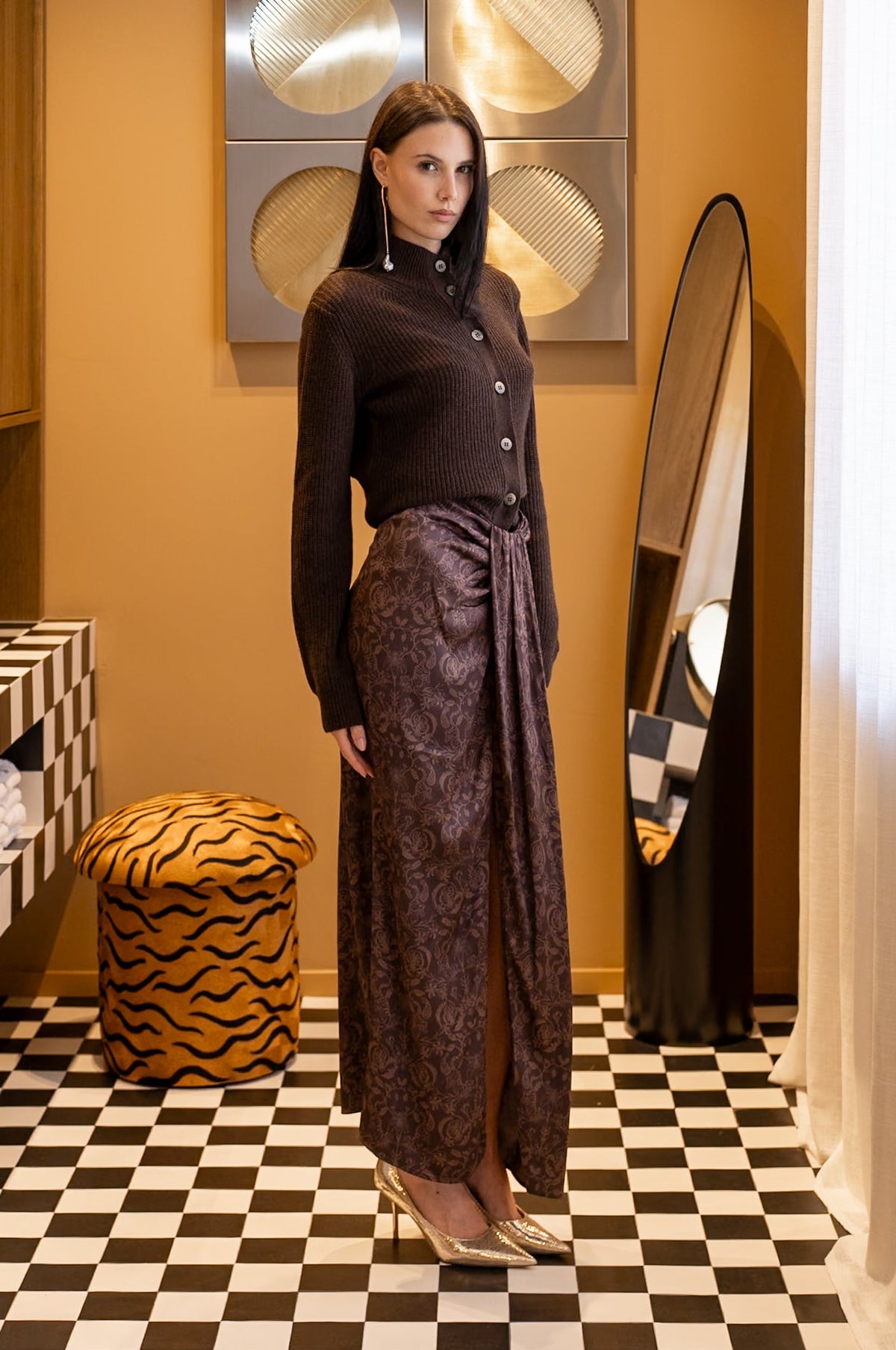 MIRAE CARDIGAN - CHOCOLATE