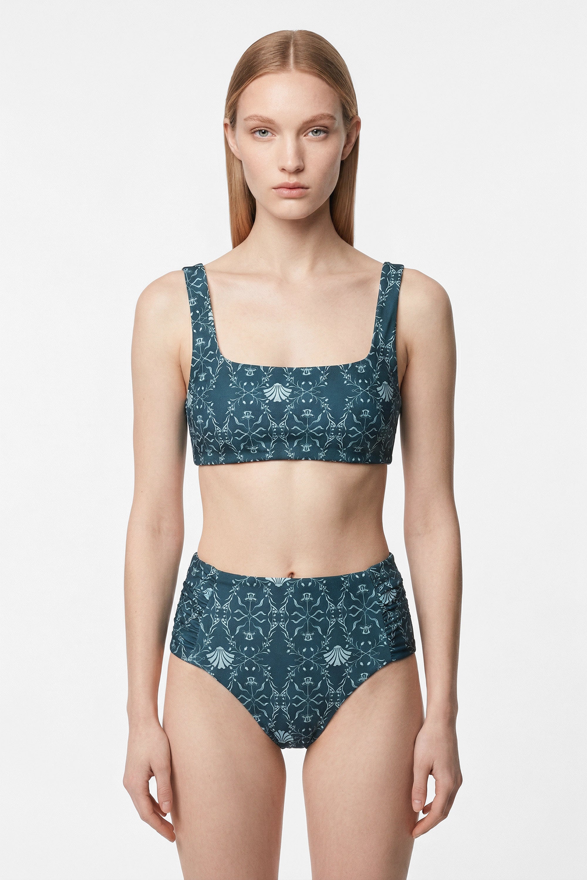 Frida Top & Shell Slip - SeaFlower Aqua