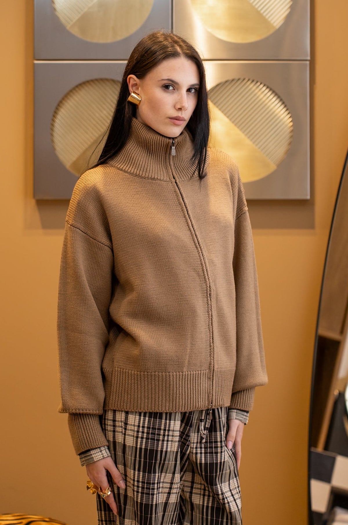NORA CARDIGAN - CARAMEL