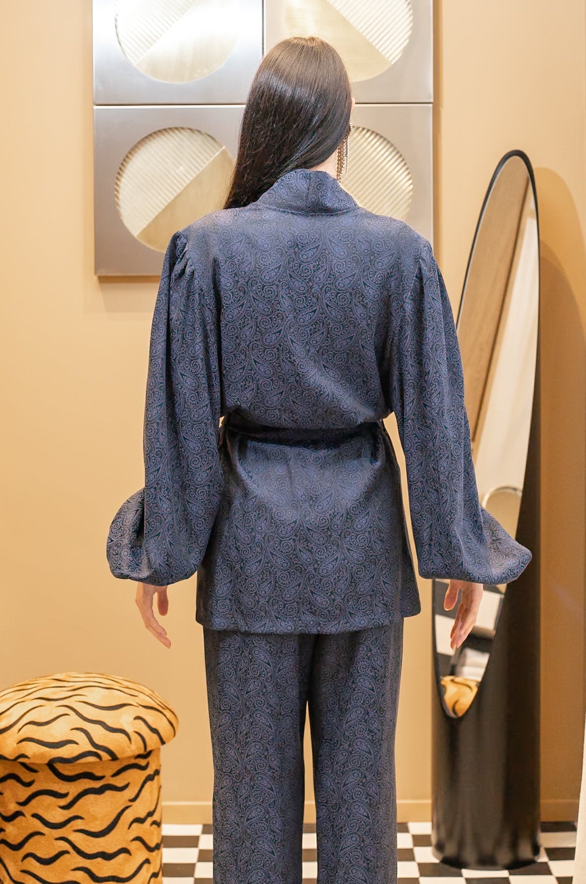 NEREIDE JACKET - BLUE PAISLEY
