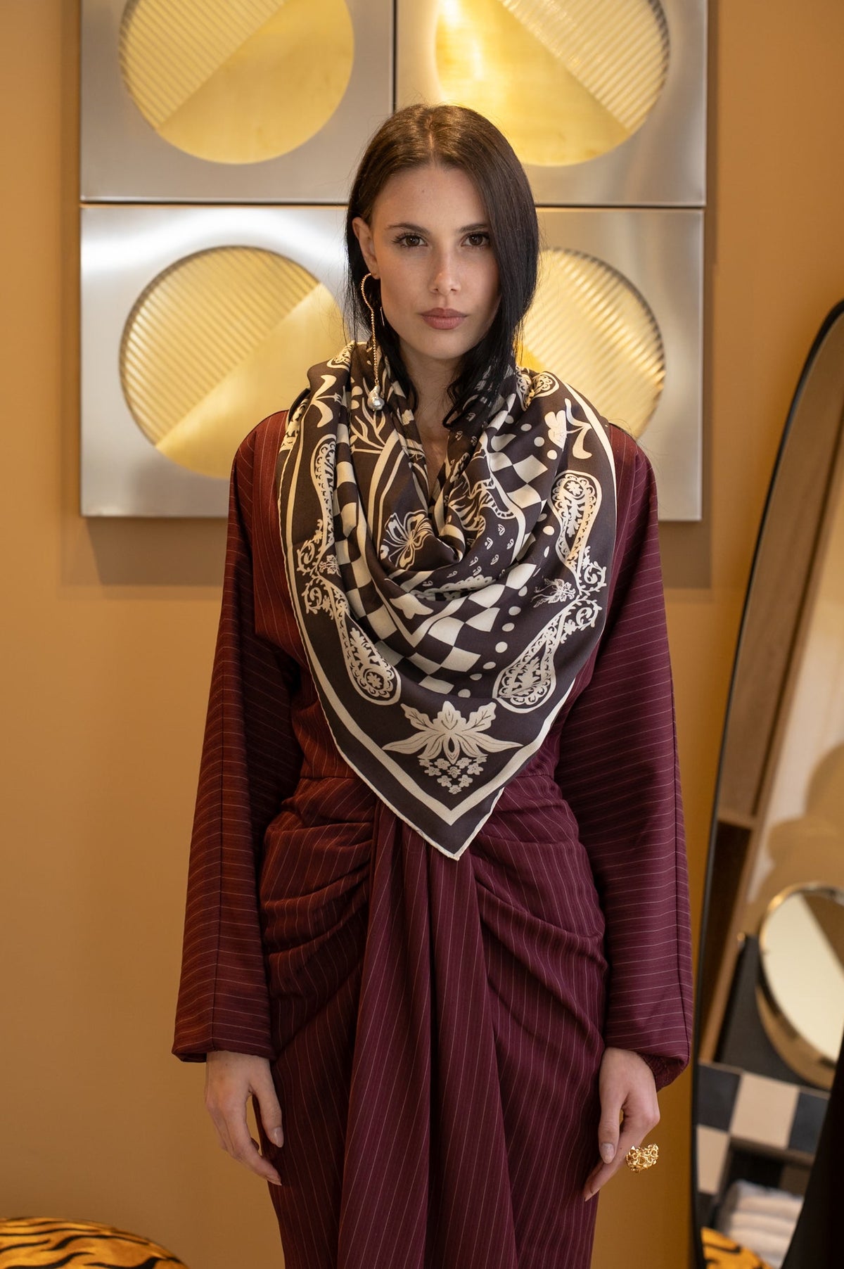 TIGER LILY SCARF - RUST