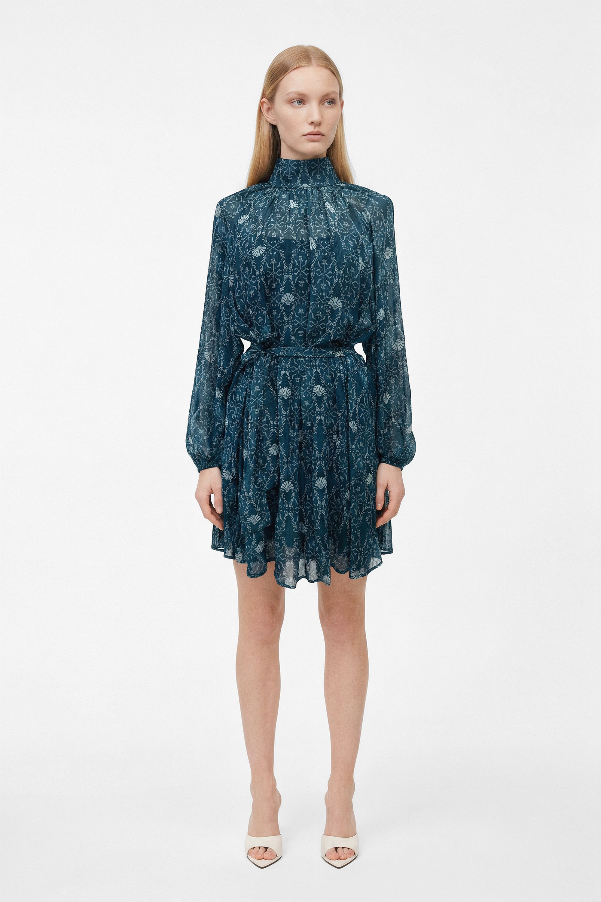 Aura Short Dress - SeaFlower Aqua