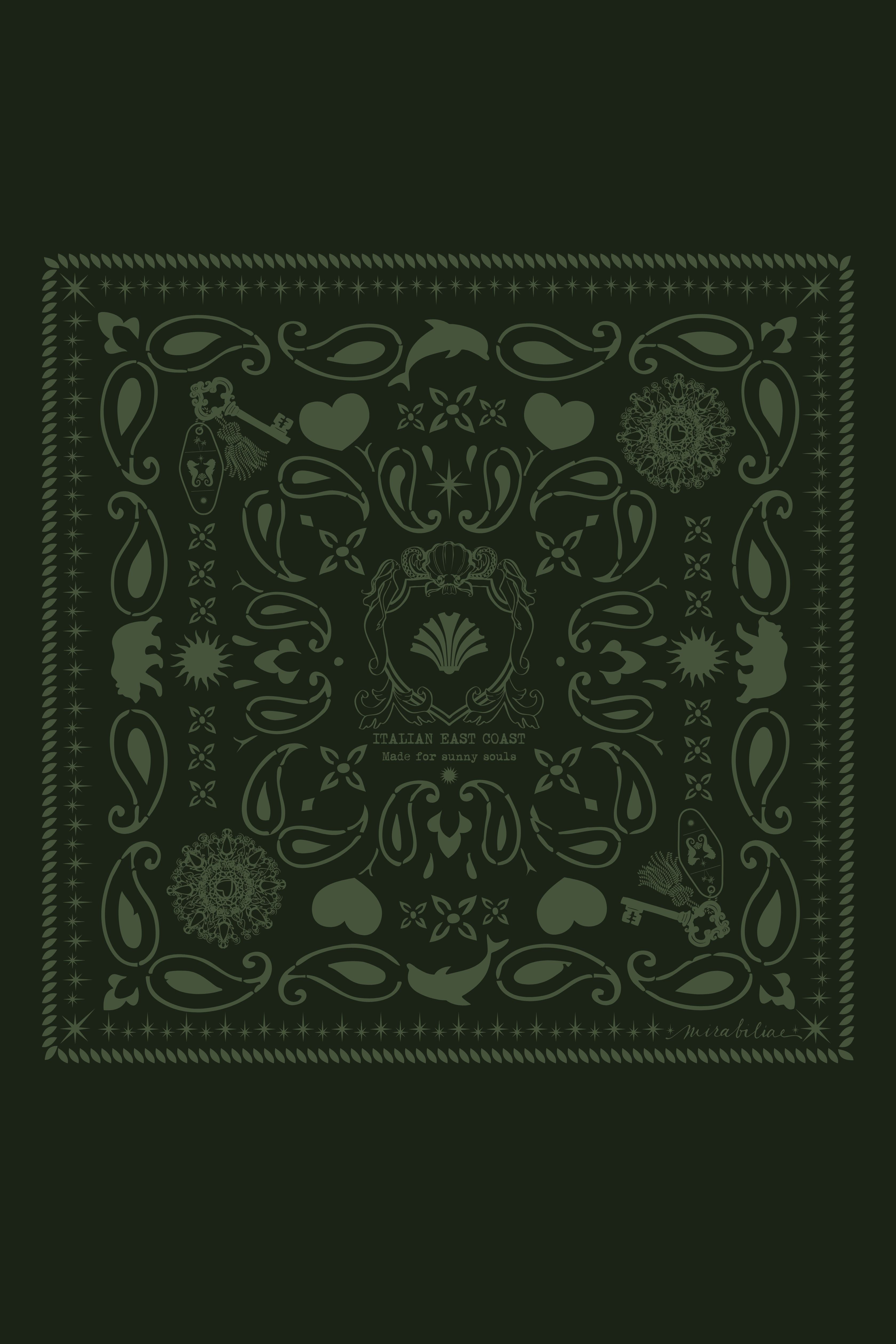 Foulard "Forte e Gentile" - Verde