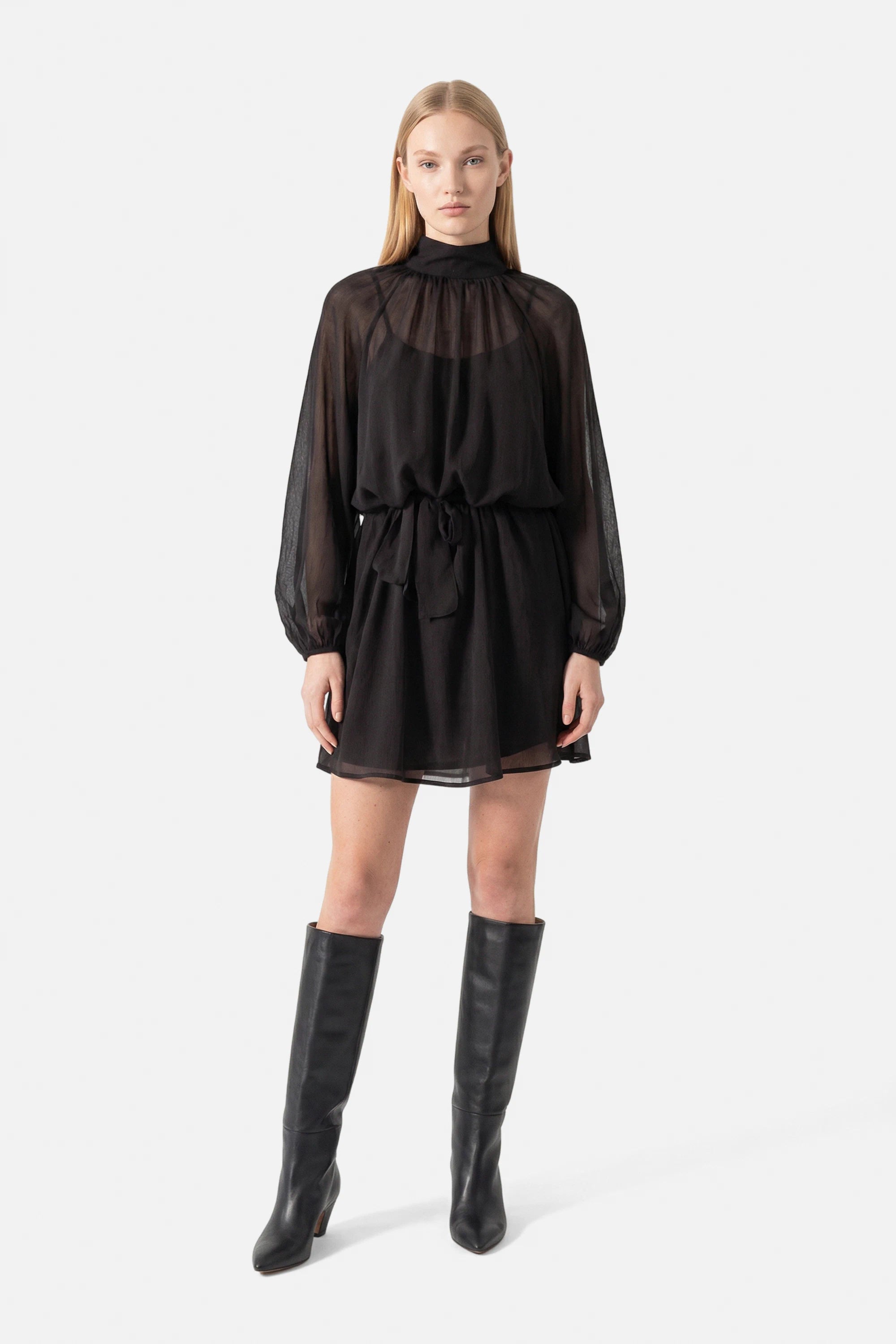 Aura Short Dress - Black