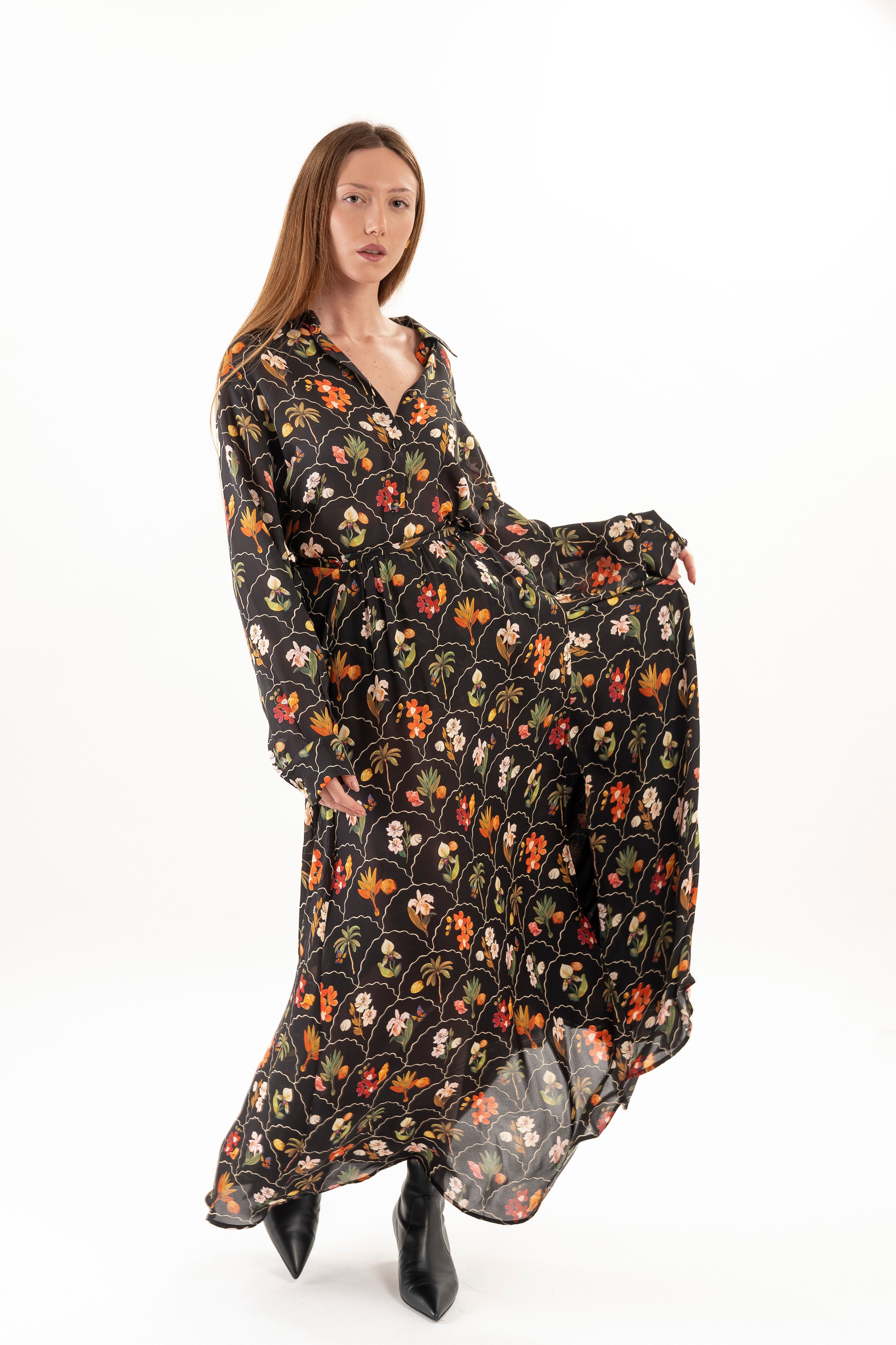 Sunset Shirt - Dark Botanica