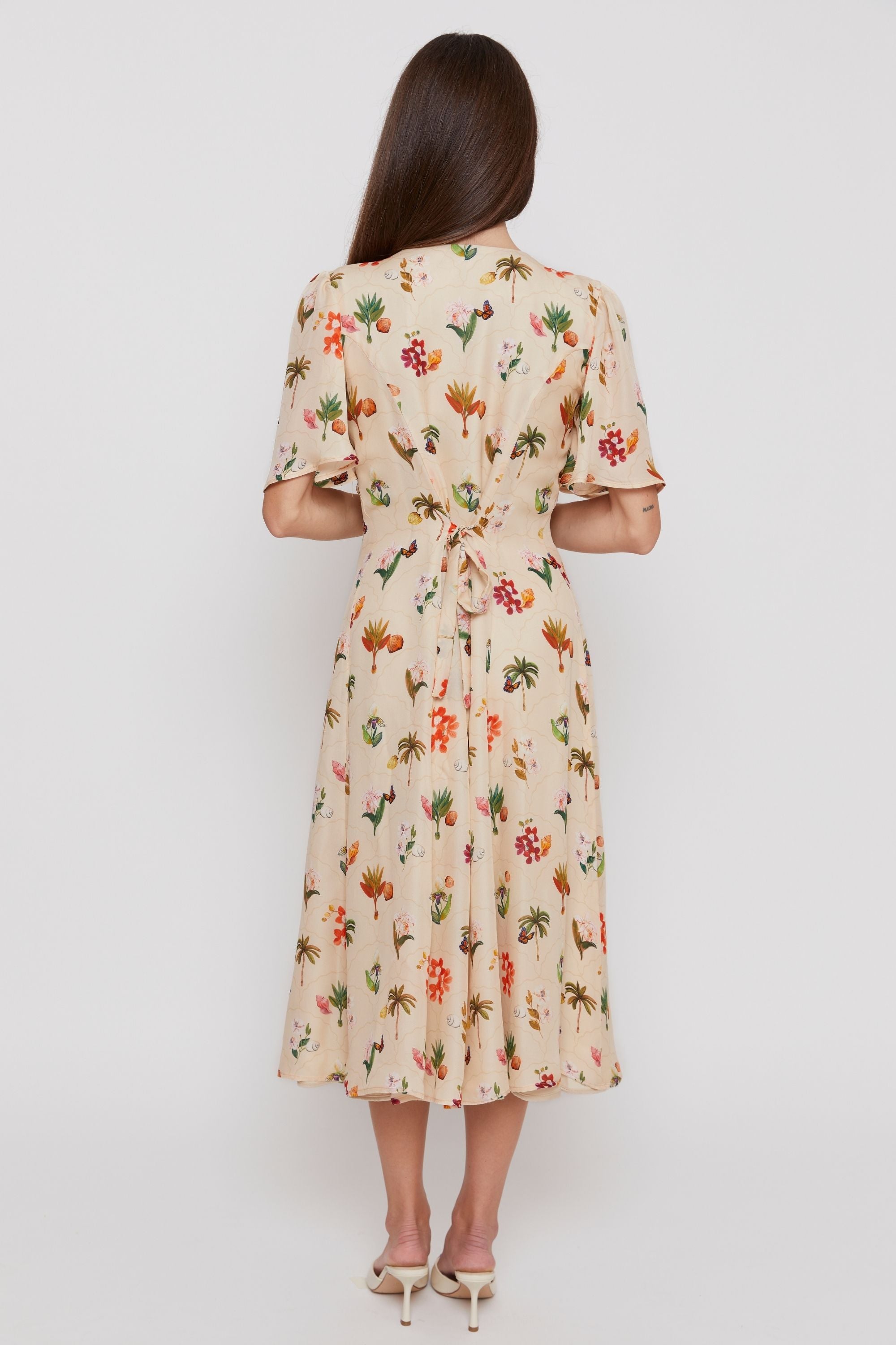 Vestaje Midi Dress - Light Botanica