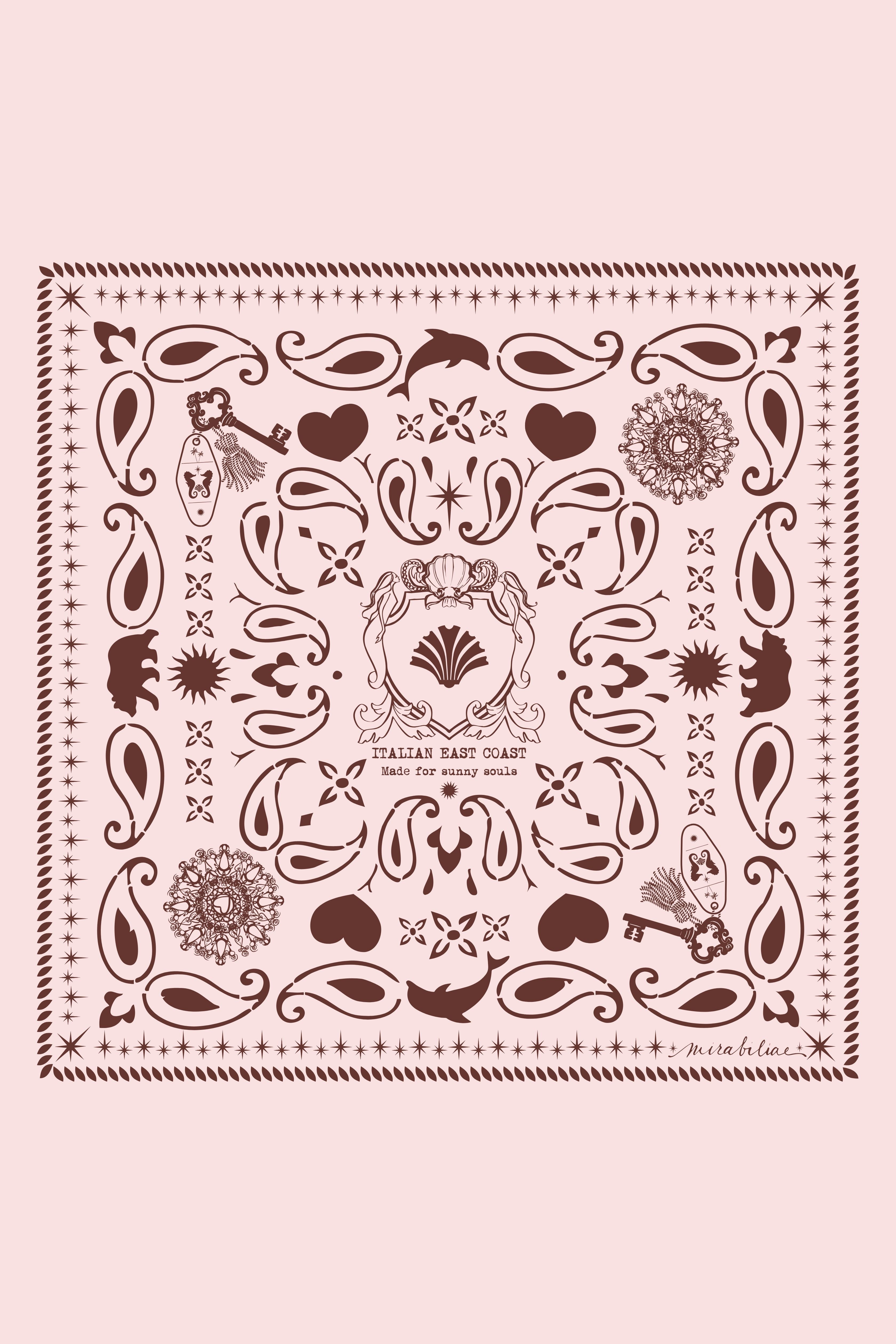 Foulard "Forte e Gentile" - Rosa
