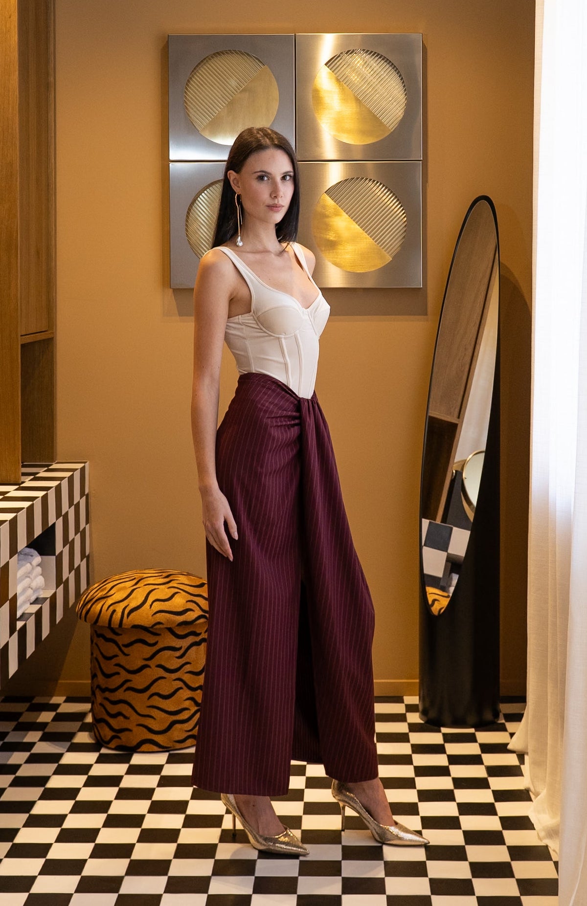 EUNICE SKIRT - BURGUNDY ROYALE
