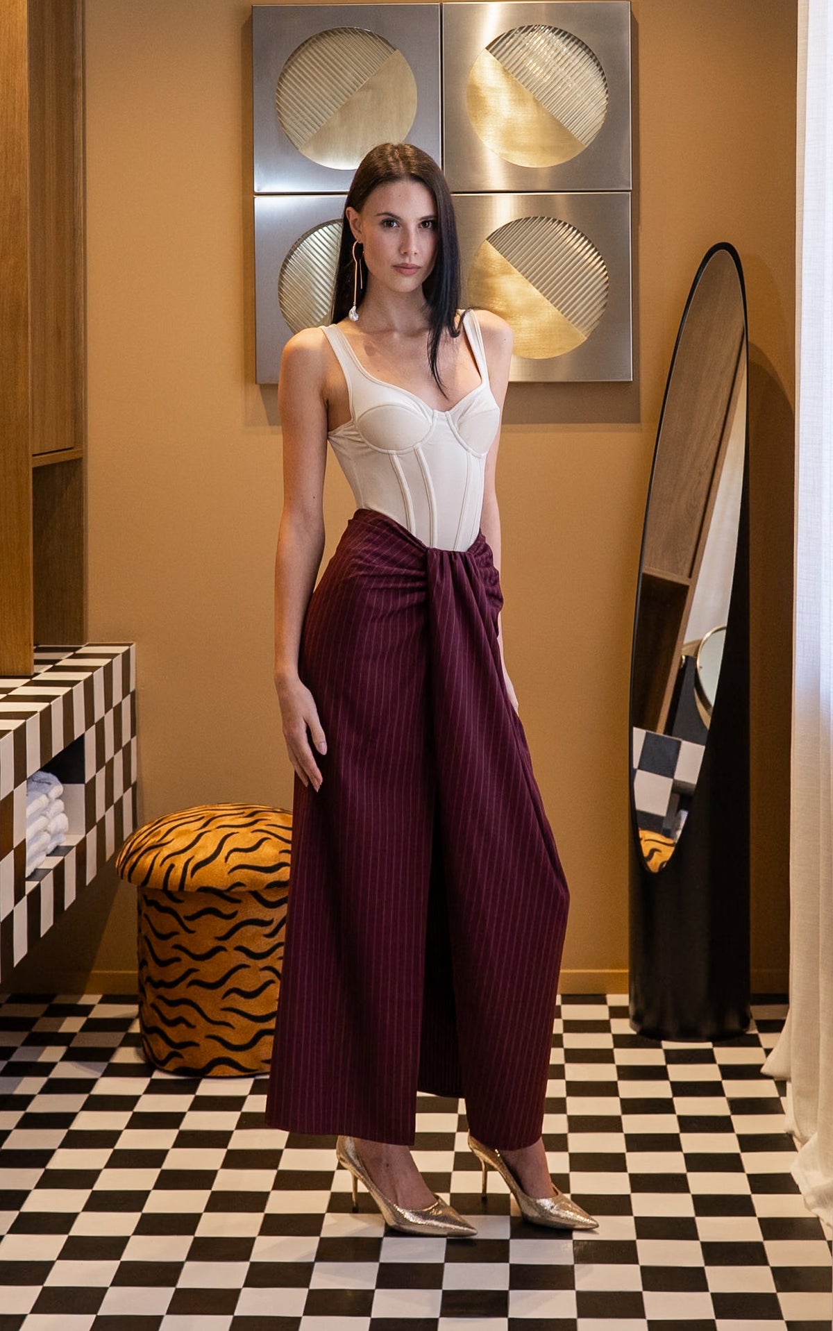 EUNICE SKIRT - BURGUNDY ROYALE