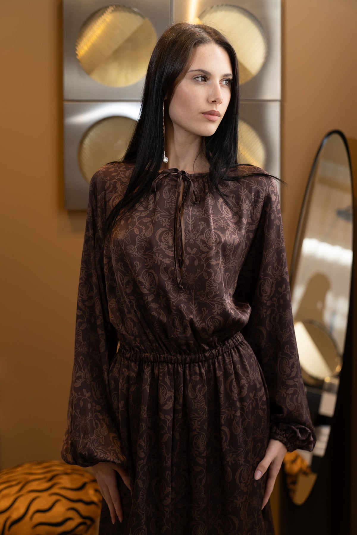 FAITH SHORT DRESS - ANIMALIA RUST