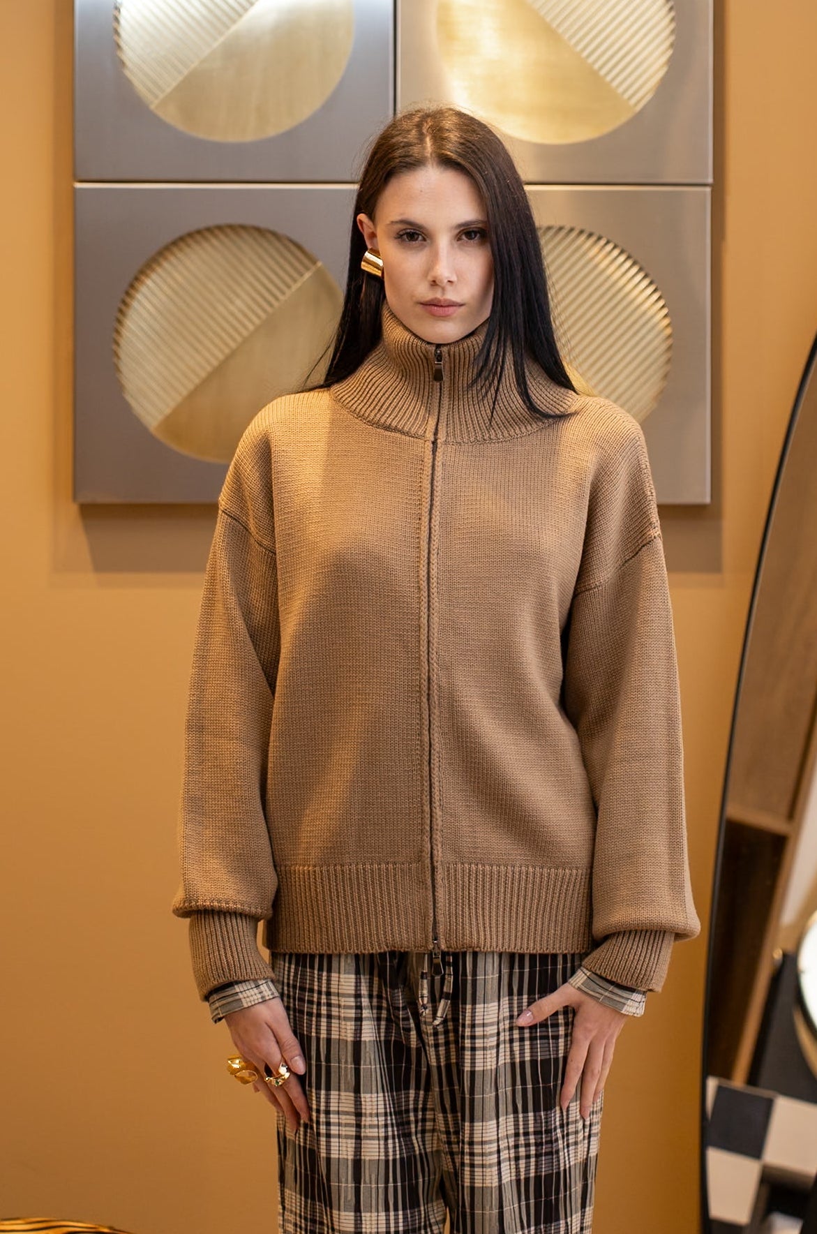 NORA CARDIGAN - CARAMEL