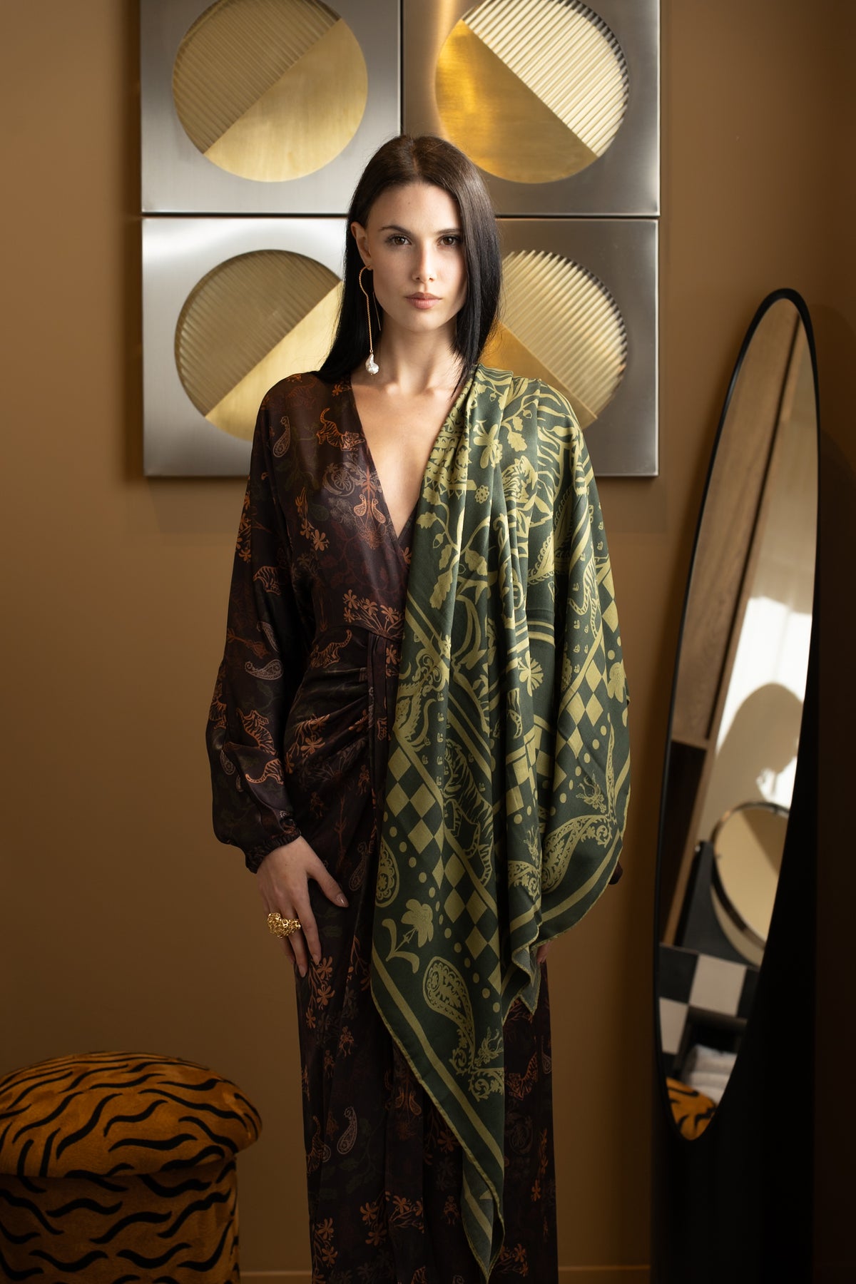 TIGER LILY SCARF - GREEN