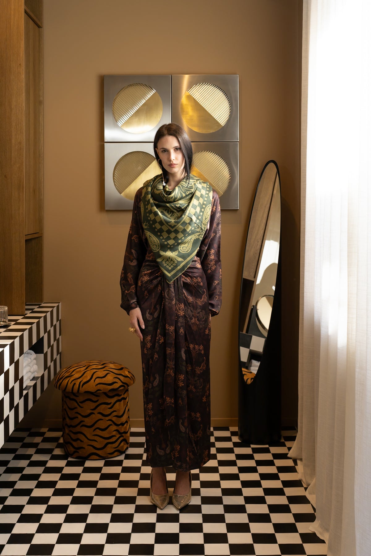 TIGER LILY SCARF - GREEN