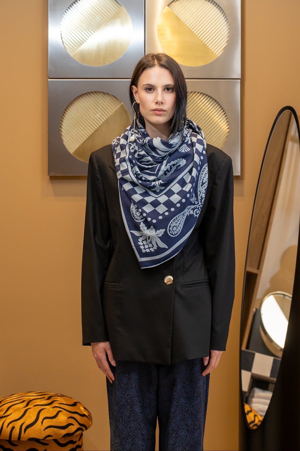 TIGER LILY SCARF - BLUE