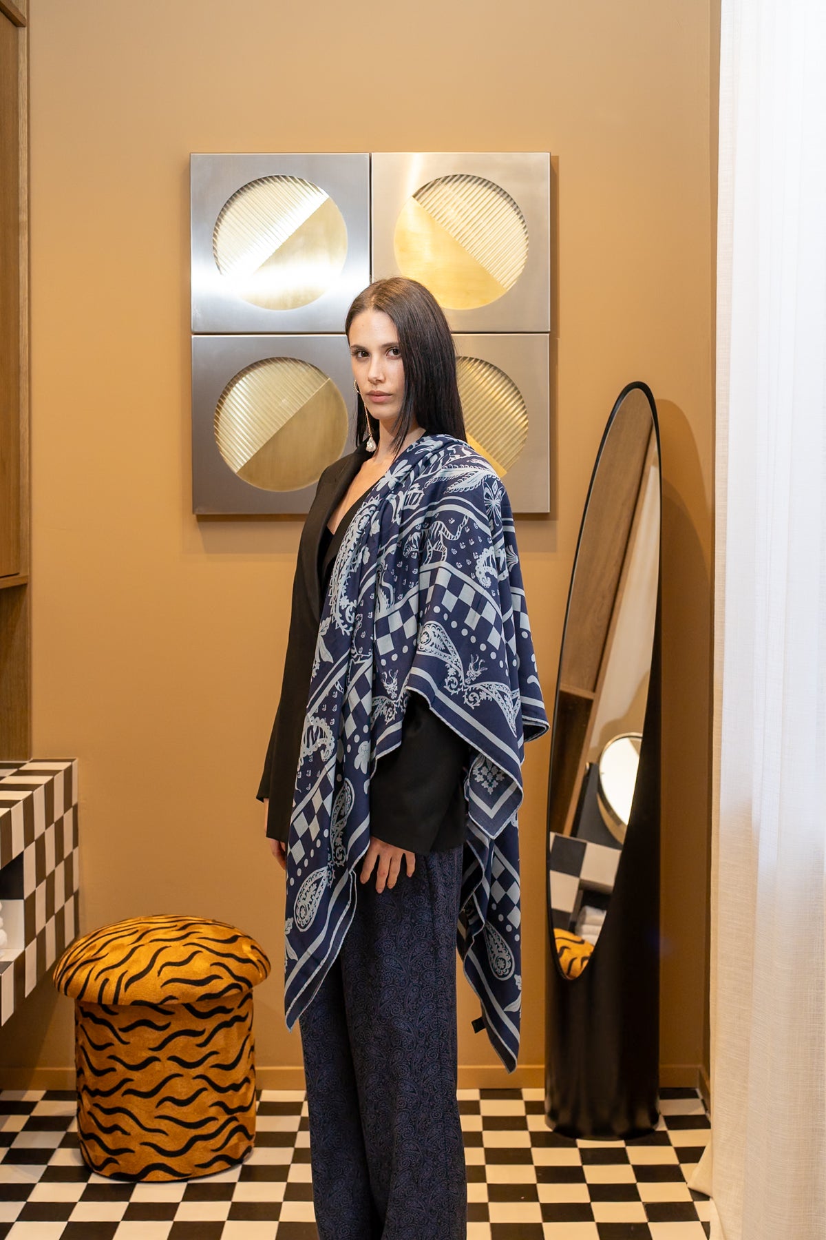 TIGER LILY SCARF - BLUE