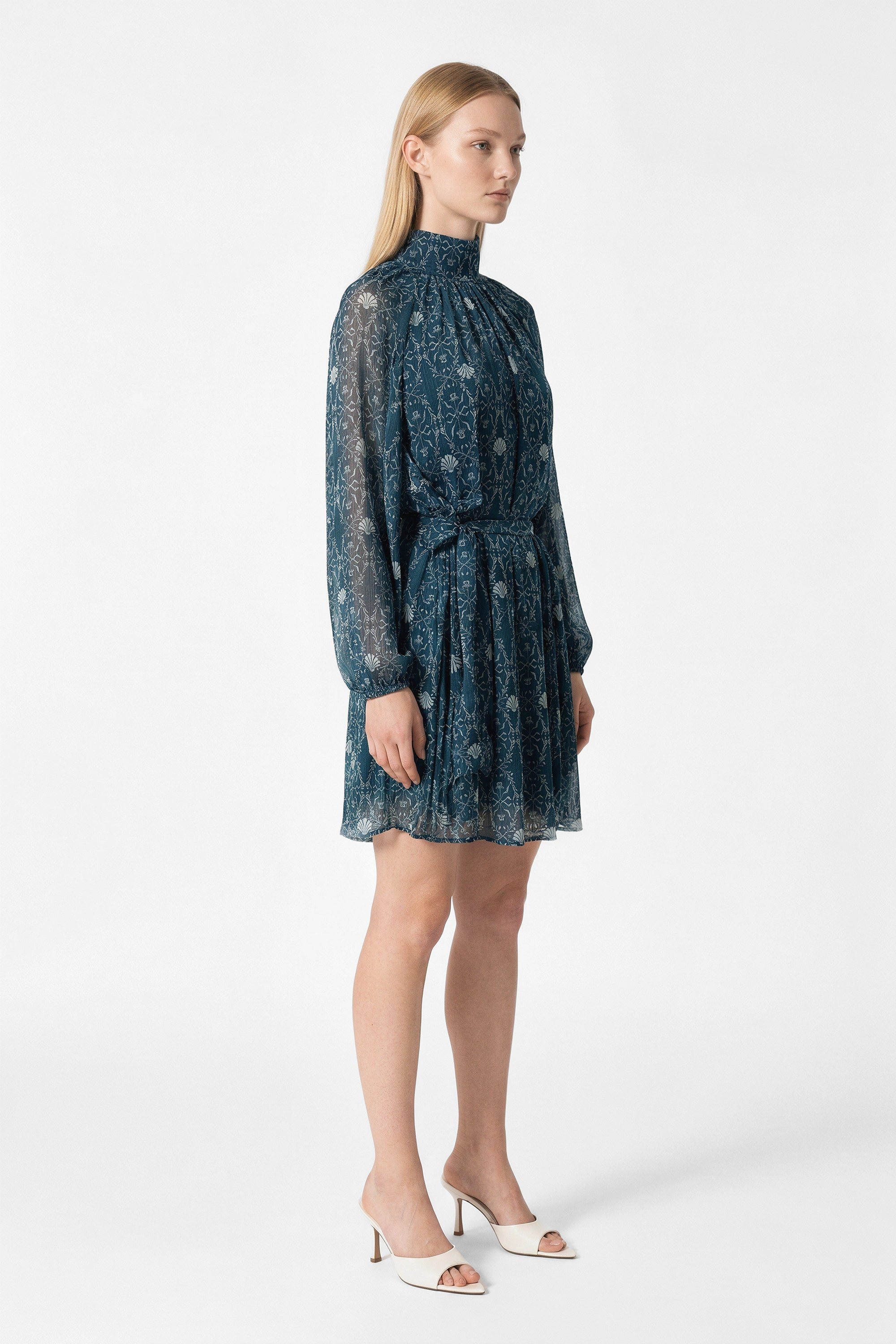 Aura Short Dress - SeaFlower Aqua