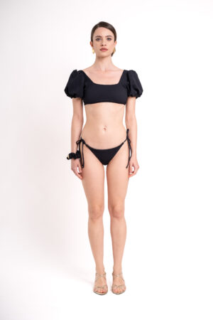 Marea Top + Slip Laccetti - Black - immagine 2