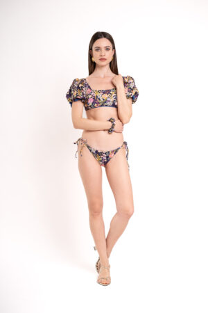 Marea Top + Slip Laccetti - Blue Peonies - immagine 2