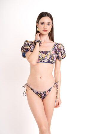 Marea Top + Slip Laccetti - Blue Peonies - immagine 5