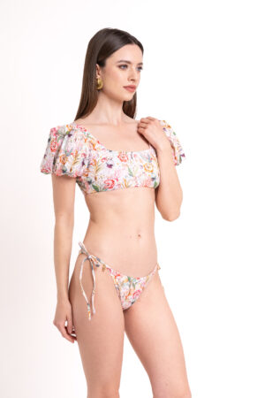 Marea Top + Slip Laccetti - Milk Peonies - immagine 4