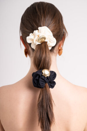 Shell Scrunchie - Black - immagine 2