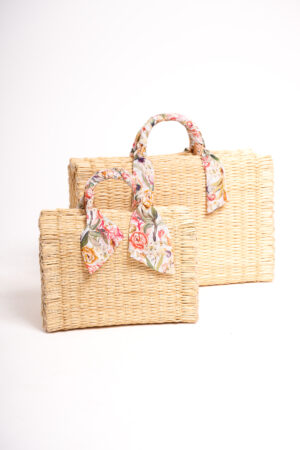 Vimini Bag Small Size - Milk Peonies - immagine 5